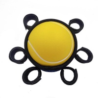 E32604 Эспандер мяч 7 см с креплением для пальцев (желтый) (ESH-5-B)